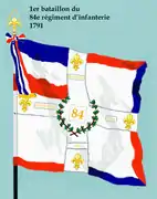 Drapeau du 1er&nbsp;bataillon du 84e&nbsp;régiment d'infanterie de ligne de 1791 à 1793
