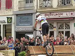 Vincent Hermance lors du 2e Trial Sports Challenge Entreprises de Sens.