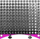 Plusieurs techniques avancées de sprites de sphères monochromes