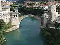 Stari Most à Mostar (1555-1566), construit par l'assistant de Sinan Mimar Hayruddin