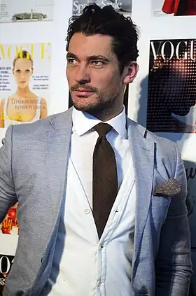 David Gandy lors du festival de Vogue en avril 2013.