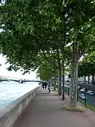 Quai du Docteur-Gailleton en 2015. À l'arrière plan, pont de l'Université.