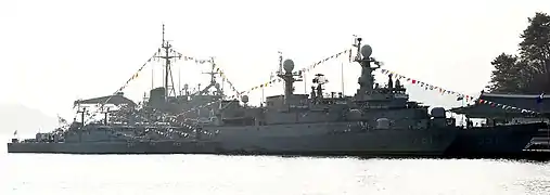 Le ROKS Gimcheon et le ROKS&nbsp;Seoul le 31 décembre 2015.