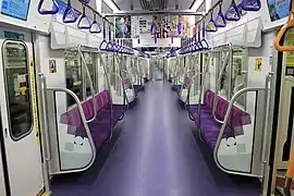 Intérieur de la rame.