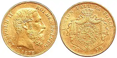 20 francs or de type courant, 1878.