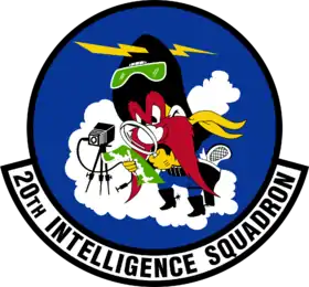 Sam le pirate en mascotte du «&nbsp;:20th Intelligence Squadron&nbsp;(en)&nbsp;»