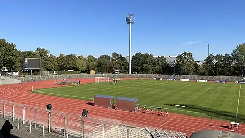 Mommsenstadion lieu d'entrainement pour l'Allemagne.