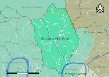 Carte en couleur présentant le(s) SAGE couvrant le territoire communal