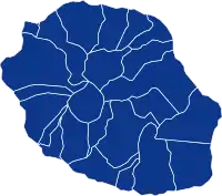 Candidat arrivé en tête au 2d&nbsp;tour par commune.  Marine Le Pen