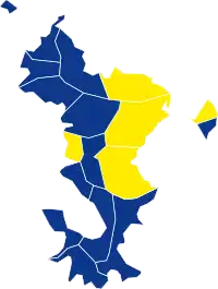 Candidat arrivé en tête au 2d&nbsp;tour par commune.  Marine Le PenEmmanuel Macron