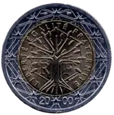 2&nbsp;€ français, 1re&nbsp;série (1999-2021).