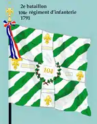 Drapeau du 2e&nbsp;bataillon du 104e&nbsp;régiment d'infanterie de ligne de 1791 à 1793