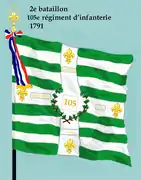 Drapeau du 2e&nbsp;bataillon du 105e&nbsp;régiment d'infanterie de ligne de 1791 à 1793