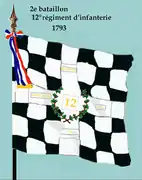 Drapeau du 2e bataillon du 12e régiment d'infanterie de ligne de 1793 à 1804