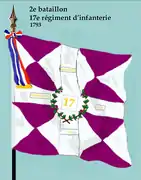 Drapeau du 2e&nbsp;bataillon du 17e&nbsp;régiment d'infanterie de ligne de 1793 à 1804