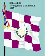 Drapeau du 2e&nbsp;bataillon du 18e&nbsp;régiment d'infanterie de ligne de 1793 à 1804