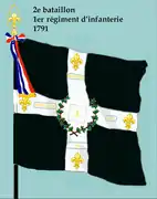 Drapeau du 2e&nbsp;bataillon du 1er&nbsp;régiment d'infanterie de ligne de 1791 à 1793