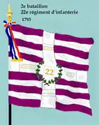 Drapeau du 2e&nbsp;bataillon du 22e&nbsp;régiment d'infanterie de ligne de 1793 à 1804