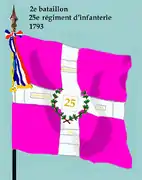 Drapeau du 2e&nbsp;bataillon du 25e&nbsp;régiment d'infanterie de ligne de 1793 à 1804