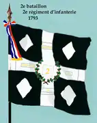 Drapeau du 2e&nbsp;bataillon de 1793 à 1794.