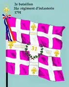 Drapeau du 2e&nbsp;bataillon de 1791 à 1793
