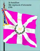Drapeau du 2e&nbsp;bataillon de 1793 à 1795