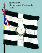 Drapeau du 2e&nbsp;bataillon du 3e&nbsp;régiment d'infanterie de ligne de 1793 à 1804