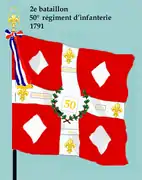 Drapeau du 2e&nbsp;bataillon du 50e&nbsp;régiment d'infanterie de ligne de 1791 à 1793