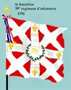 Drapeau du 2e&nbsp;bataillon du 59e&nbsp;régiment d'infanterie de ligne de 1791 à 1793