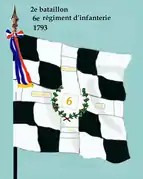 Drapeau du 2e&nbsp;bataillon du 6e&nbsp;régiment d'infanterie de ligne de 1793 à 1804