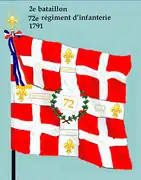 Drapeau du 2e&nbsp;bataillon du 72e&nbsp;régiment d'infanterie de ligne de 1791 à 1793