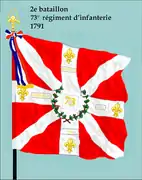 Drapeau du 2e&nbsp;bataillon du 73e&nbsp;régiment d'infanterie de ligne de 1791 à 1793