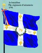 Drapeau du 2e&nbsp;bataillon du 79e&nbsp;régiment d'infanterie de ligne de 1791 à 1793.
