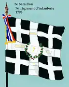 Drapeau du 2e&nbsp;bataillon du 7e&nbsp;régiment d'infanterie de ligne de 1793 à 1804