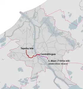 Pacours de la  ligne 2.