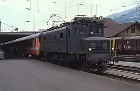 Ae 3/6I no&nbsp;10649 à Buchs SG, le 30 juillet 1988.