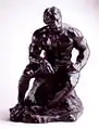 Auguste Rodin, L'athlète, vers 1901-1904, Museo Soumaya, Mexique. L'expressionnisme rodinien transcrit dans le bronze le réalisme, la force, l'expressivité.