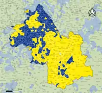 Candidat arrivé en tête au 2d&nbsp;tour par commune.  Emmanuel MacronMarine Le Pen