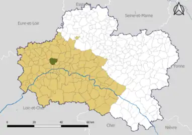 Saran dans l'arrondissement d'Orléans en 2020.