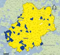 Candidat arrivé en tête au 2d&nbsp;tour par commune.  Emmanuel MacronMarine Le PenÉgalité