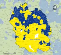 Candidat arrivé en tête au 2d&nbsp;tour par commune.  Emmanuel MacronMarine Le PenÉgalité