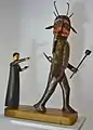 Prêtre chassant le diable (église de Bessans, fin XIXe&nbsp;siècle).