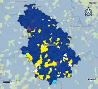 Candidat arrivé en tête au 1er&nbsp;tour par commune.  Emmanuel MacronMarine Le PenJean-Luc MélenchonValérie PécresseJean LasalleDeux à égalité