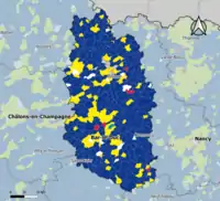Candidat arrivé en tête au 1er&nbsp;tour par commune.  Emmanuel MacronMarine Le PenJean-Luc MélenchonÉric ZemmourValérie PécresseDeux à égalité