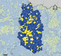 Candidat arrivé en tête au 2d&nbsp;tour par commune.  Emmanuel MacronMarine Le PenÉgalité