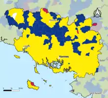 Candidat arrivé en tête au 1er&nbsp;tour par commune.  Emmanuel MacronMarine Le PenJean-Luc MélenchonDeux à égalité