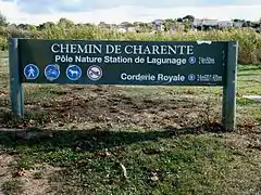 Pancarte en face de Soubise.