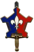 Insigne de la 5e&nbsp;compagnie du 43e&nbsp;régiment d'infanterie (actuel)