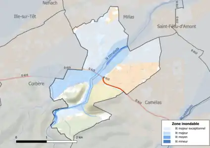 Carte des zones inondables.