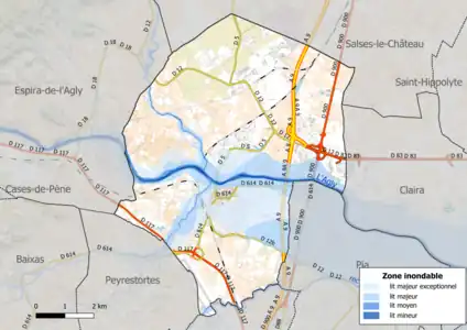 Carte des zones inondables.